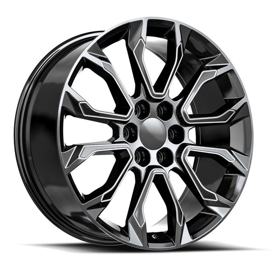 O.E. REVOLUTION G-38 22X9 31 6X139.7 GLOSS BLACK & MILLED