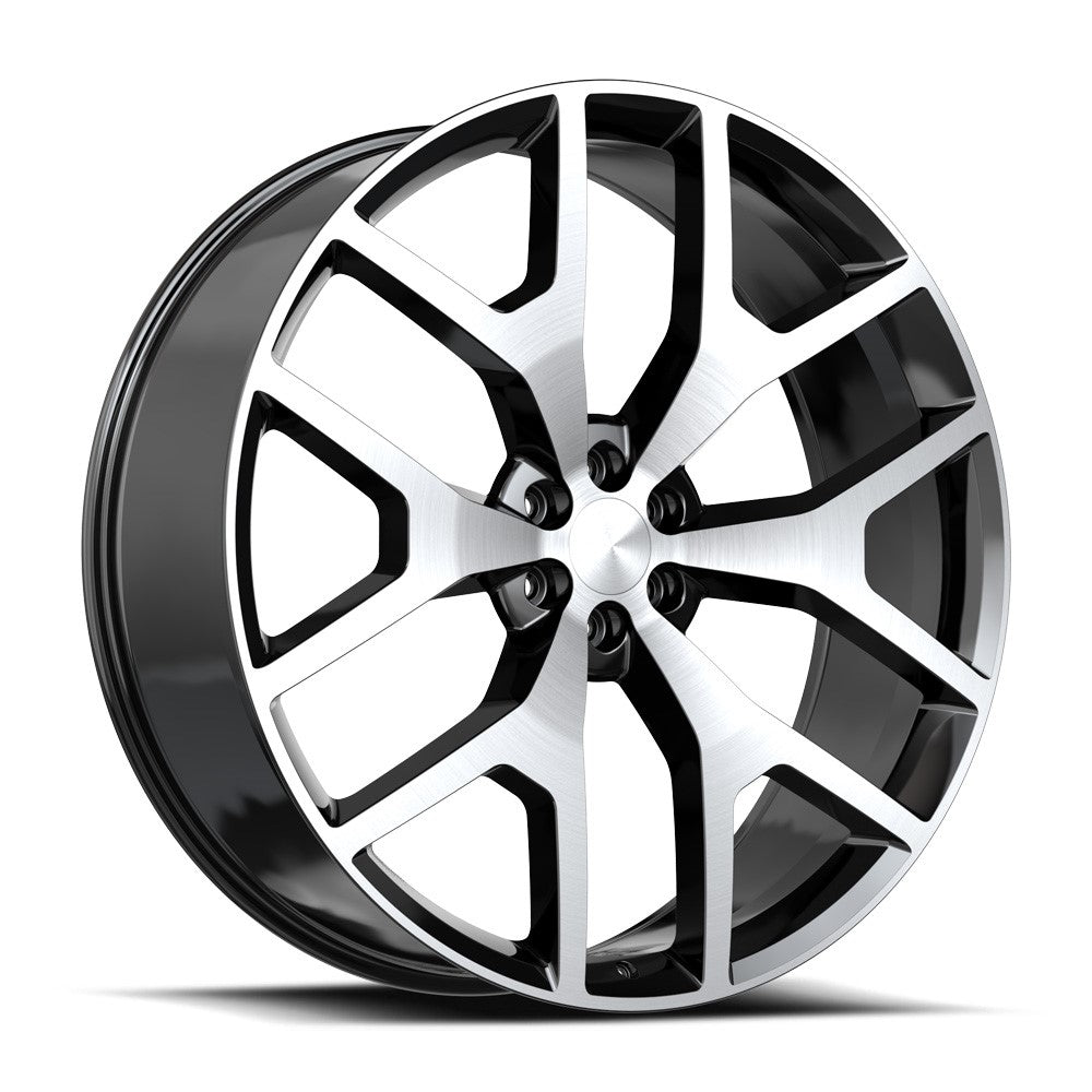 O.E. REVOLUTION G-04 26X10 31 6X139.7 GLOSS BLACK & MACHINED