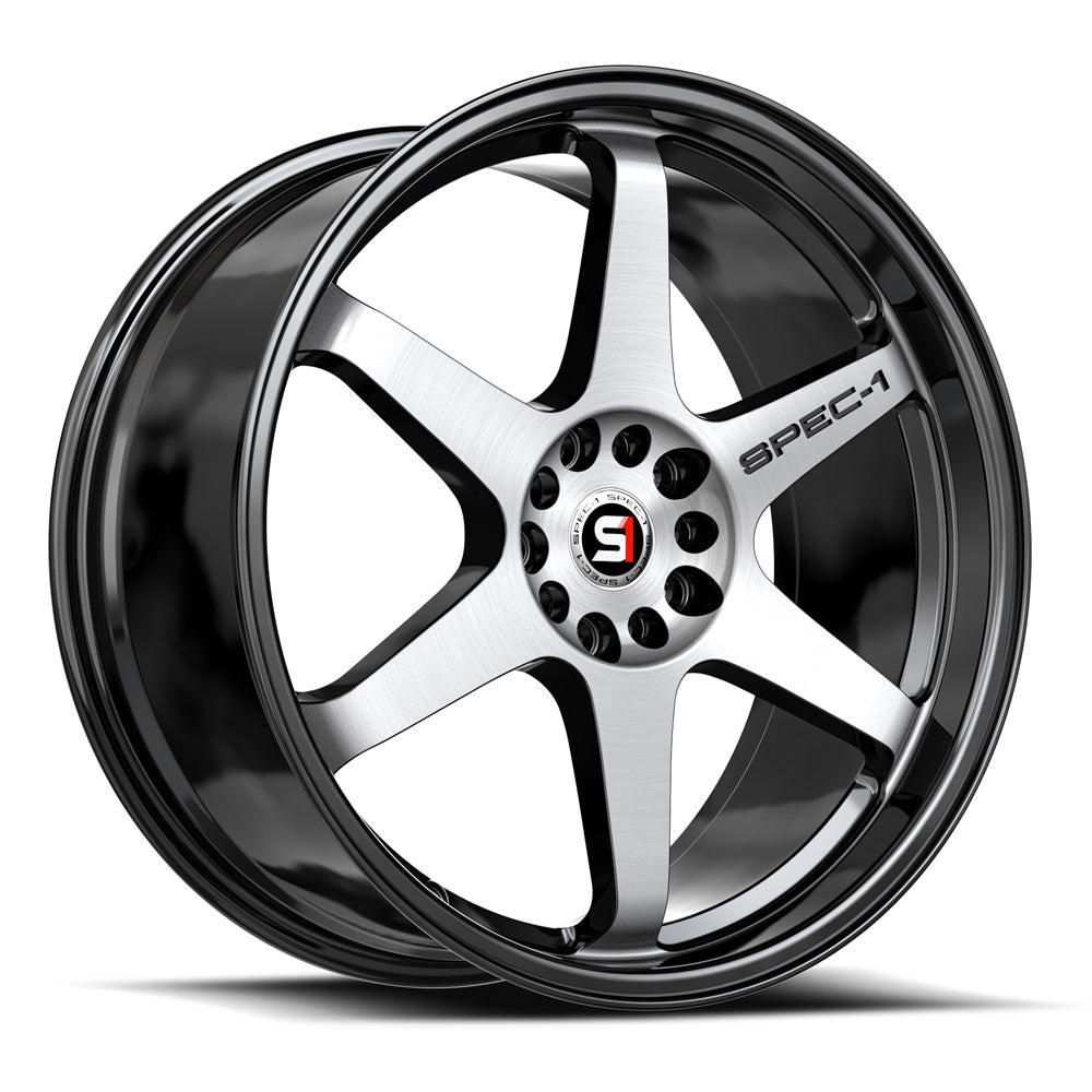 Spec-1 SPT-33 19x8.5 38 Blank 4x/5x Gloss Black & Machined SPT-331985BL38BM
