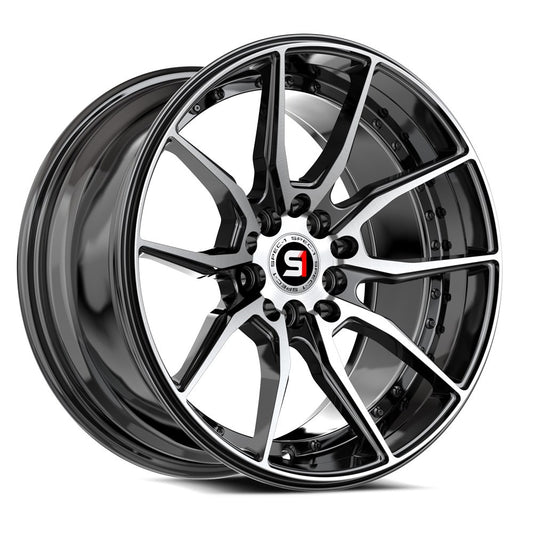 Spec-1 SP-77 16x8 20 5x100/5x114.3 Gloss Black & Machined SP-771682320BM