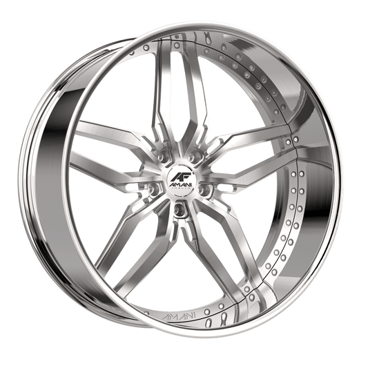 Amani Drift 22x9 / 10 32 / 38 Blank 5x Brush Center Chrome Lip DRI22910254BLFRBCR