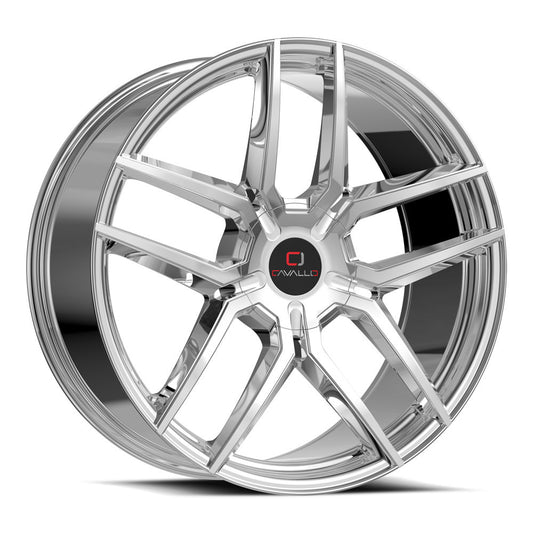 Cavallo CLV-55 22x9.5 25 6x135/6x139.7 Nano Chrome CLV-55229561351397+25NC