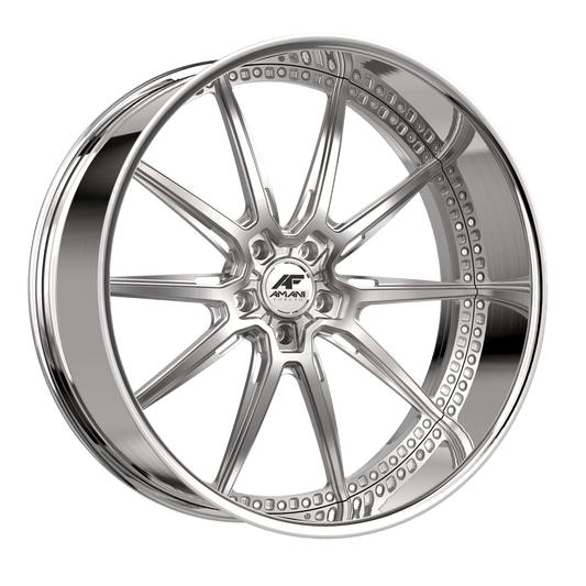 Amani Trackster 22x9 / 10 15 / 20 Blank 5x Brush center Chrome lip TRA2291035BLFRBCR