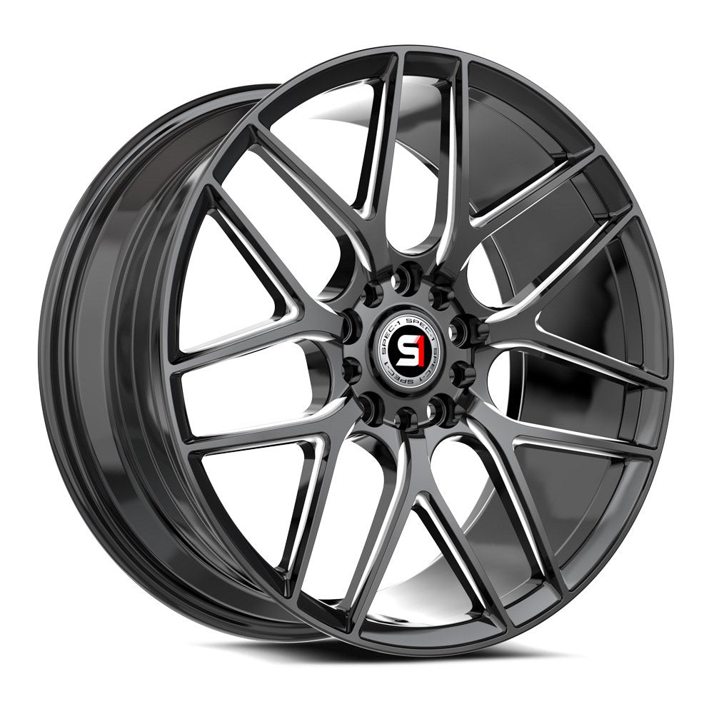 Spec-1 SP-78 16x7.5 30 4x100/4x114.3 Gloss Black & Milled SP-781675930GBM