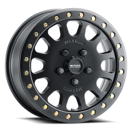 Method 401 15x7 5x114.3 (5x4.5) 38mm UTV Beadlock Matte Black MR40157012552B