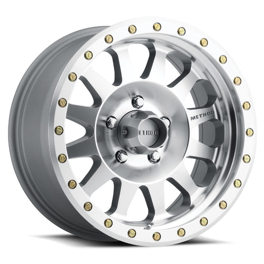 Method 304 17x8.5 5x139.7 (5x5.5) 0mm Double Standard Machined - Clear Coat MR30478555300