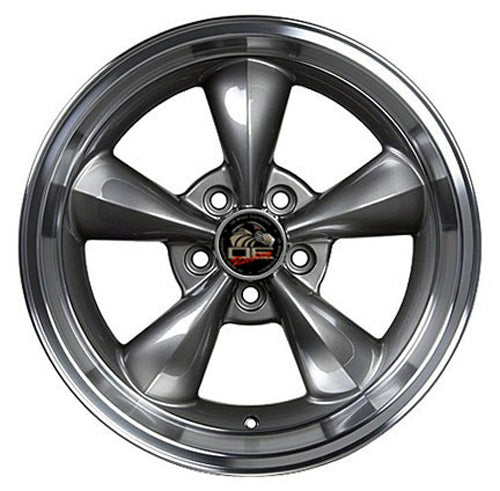 17" Replica Wheel FR01 Fits Ford Mustang Bullitt 17x10.5 Gunmetal Wheel