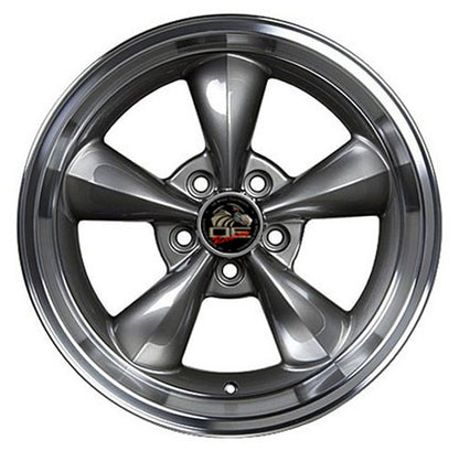 17" Replica Wheel FR01 Fits Ford Mustang Bullitt 17x10.5 Gunmetal Wheel