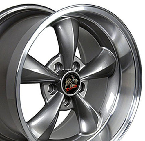 17" Replica Wheel FR01 Fits Ford Mustang Bullitt 17x10.5 Gunmetal Wheel