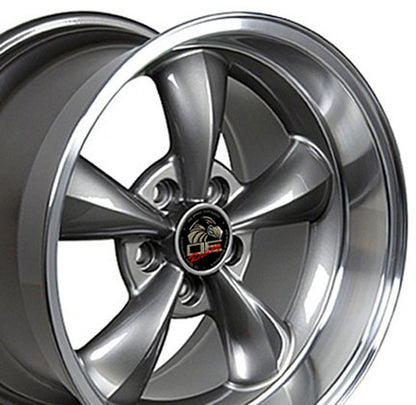 17" Replica Wheel FR01 Fits Ford Mustang Bullitt 17x10.5 Gunmetal Wheel