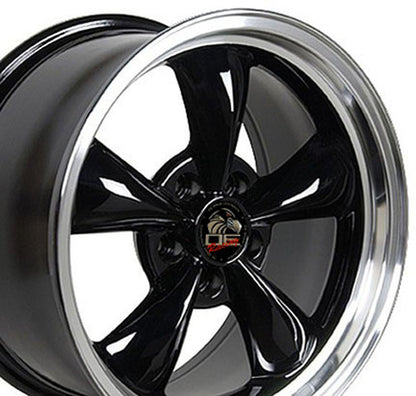 17" Replica Wheel FR01 Fits Ford Mustang Bullitt 17x8 Black Wheel