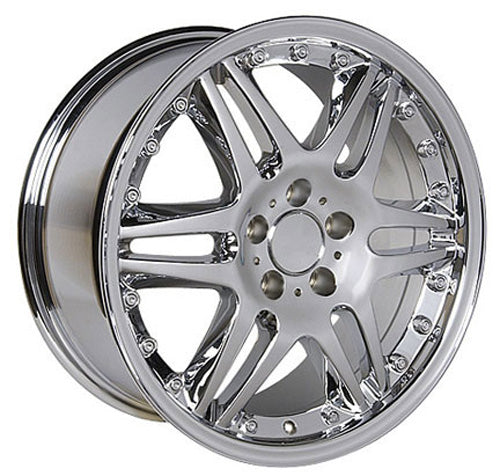 18" Replica Wheel MB09 Fits Mercedes Benz C Class 18x8.5 Chrome Wheel