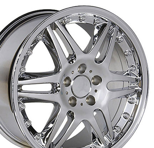 18" Replica Wheel MB09 Fits Mercedes Benz C Class 18x8.5 Chrome Wheel