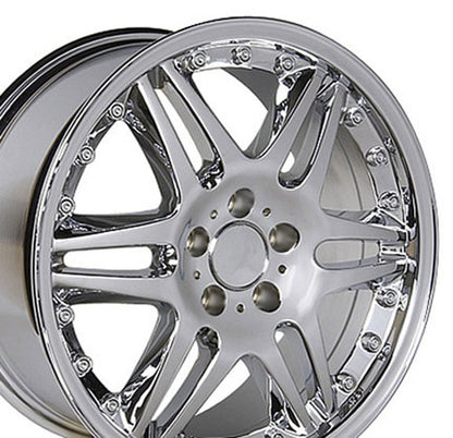 18" Replica Wheel MB09 Fits Mercedes Benz C Class 18x8.5 Chrome Wheel