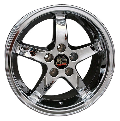 17" Replica Wheel FR04 Fits Ford Mustang Cobra 17x9 Chrome Wheel