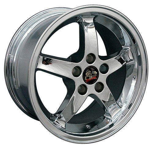 17" Replica Wheel FR04 Fits Ford Mustang Cobra 17x9 Chrome Wheel