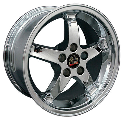17" Replica Wheel FR04 Fits Ford Mustang Cobra 17x9 Chrome Wheel