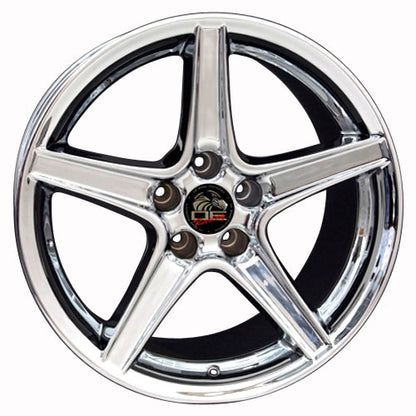 18" Replica Wheel FR06B Fits Ford Mustang Saleen 18x9 Chrome Wheel