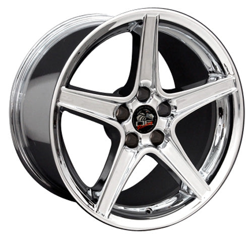 18" Replica Wheel FR06B Fits Ford Mustang Saleen 18x9 Chrome Wheel