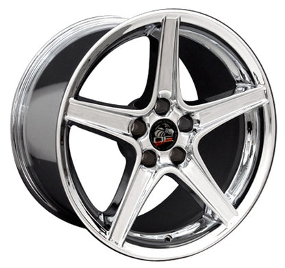 18" Replica Wheel FR06B Fits Ford Mustang Saleen 18x9 Chrome Wheel