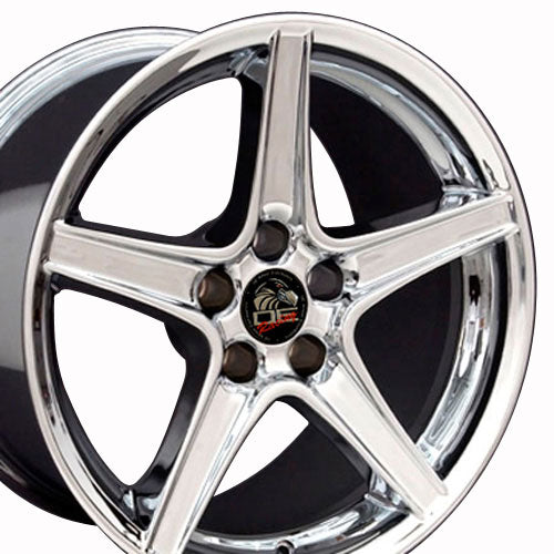 18" Replica Wheel FR06B Fits Ford Mustang Saleen 18x9 Chrome Wheel