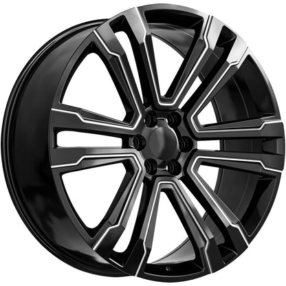 O.E. REVOLUTION G-10 22X9 31 6X139.7 GLOSS BLACK & MILLED