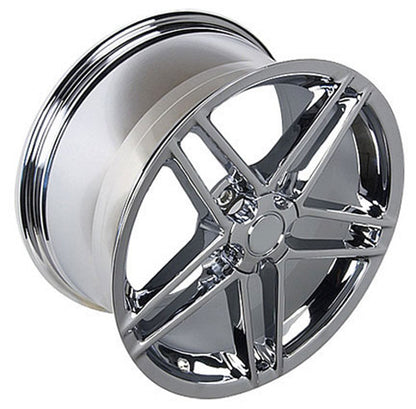19" Replica Wheel CV07B Fits Chevrolet Corvette C6 Z06 19x10 Chrome Wheel