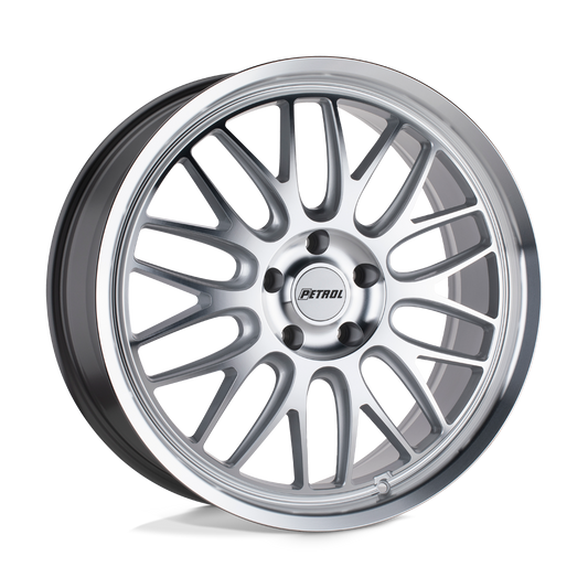 Petrol P4C - 16x7 40mm 5x112 SILVER W/ MACHINED FACE & LIP Wheel | 1670P4C405112S66
