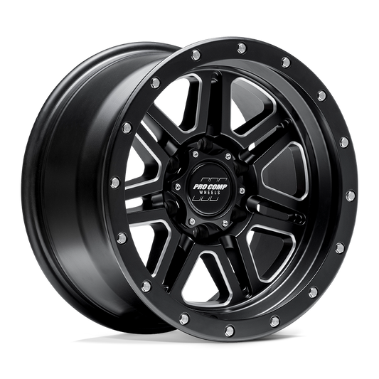 Pro Comp Alloys PA62 APEX - 17x9 -6mm 6x139.7 SATIN BLACK MILLED Wheel | PXA5162-7983