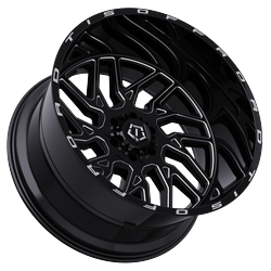 TIS 544BM 22x10 -19 8x180 Gloss Black Milled