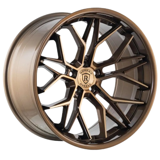 Rohana RFC3 20x10 +33 5x112 Bronze with Machined Bronze Spoke Faces