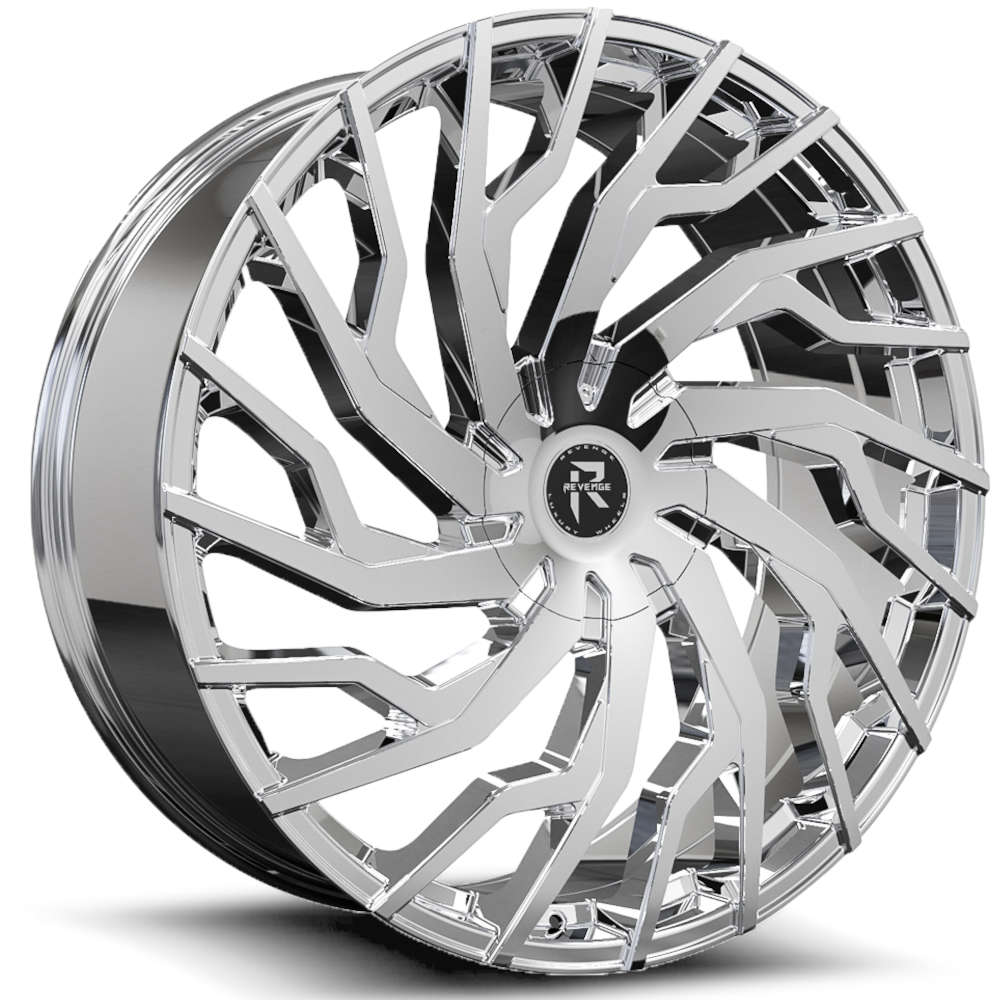 Revenge Luxury RL-101 26x10 +15 5x127 (5x5) 5x139.7 (5x5.5) Chrome RL101-261051271397+15C