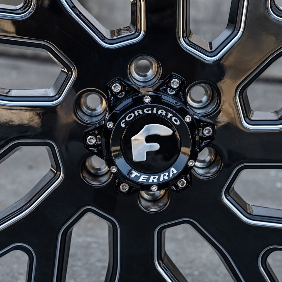 FORGIATO FLOW TERRA 004 24x14 6x135 -76 GLOSS BLACK MACHINED - Wheels | Rims