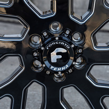 FORGIATO FLOW TERRA 004 24x14 6x135 -76 GLOSS BLACK MACHINED - Wheels | Rims
