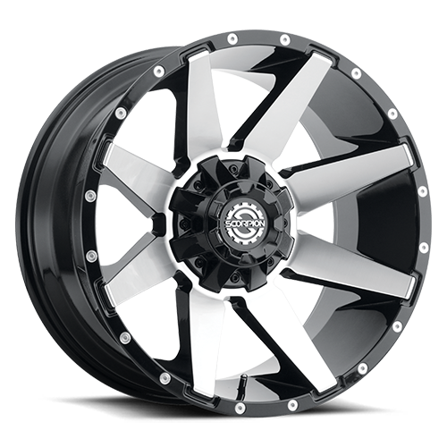 SCORPION SC31 20X10 -19 5X127/5X139.7 BLACK WITH MACHINED SPOKE FACES