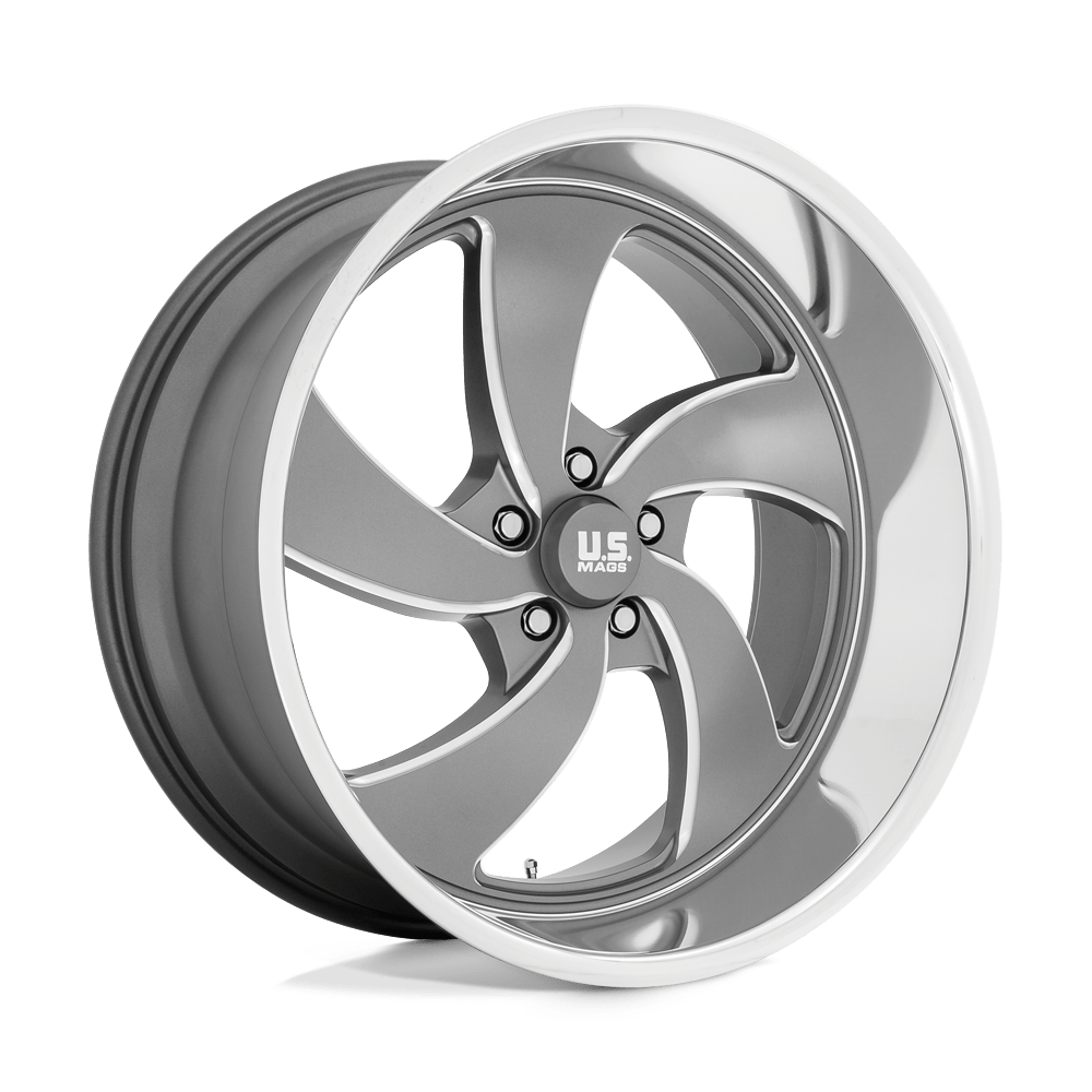 Us Mag 1Pc U133 DESPERADO - 22x10.5 1mm 5x120.65 ANTHRACITE MILLED DIAM-CUT LIP Wheel | U133220561+01