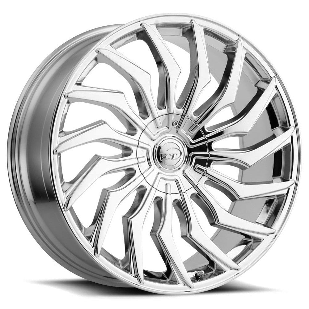 VCT V85 Chopper 22x9 5x115/5x120 +15mm Chrome Wheel Rim 22" Inch V85-22951520+15C