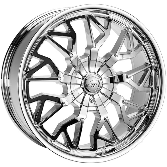 VCT Cyclone 20x8.5 5x108/5x114.3 +40mm Chrome Wheel Rim 20" Inch CYC-208550814+40C