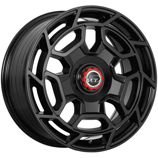 VCT Fusion 22x8.5 5x114.3/5x120 +38mm Satin Black Wheel Rim 22" Inch FUS-22851420+38SB
