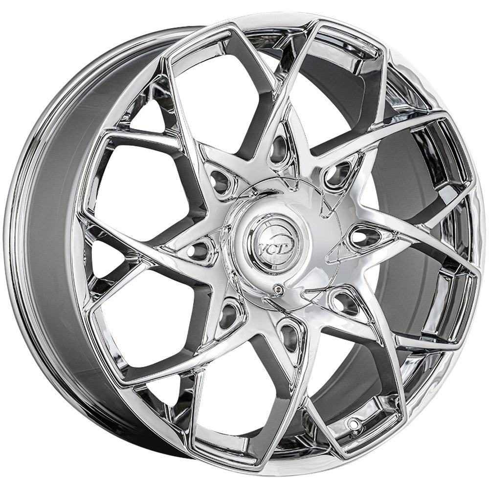 VCT Merlin 22x8.5 5x110/5x114.3 +38mm Chrome Wheel Rim 22" Inch MER-228551014+38C