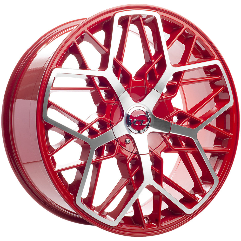 VCT Phoenix 20x8.5 5x115/5x120 +40mm Red/Machined Wheel Rim 20" Inch PHX-208551520+40CRM