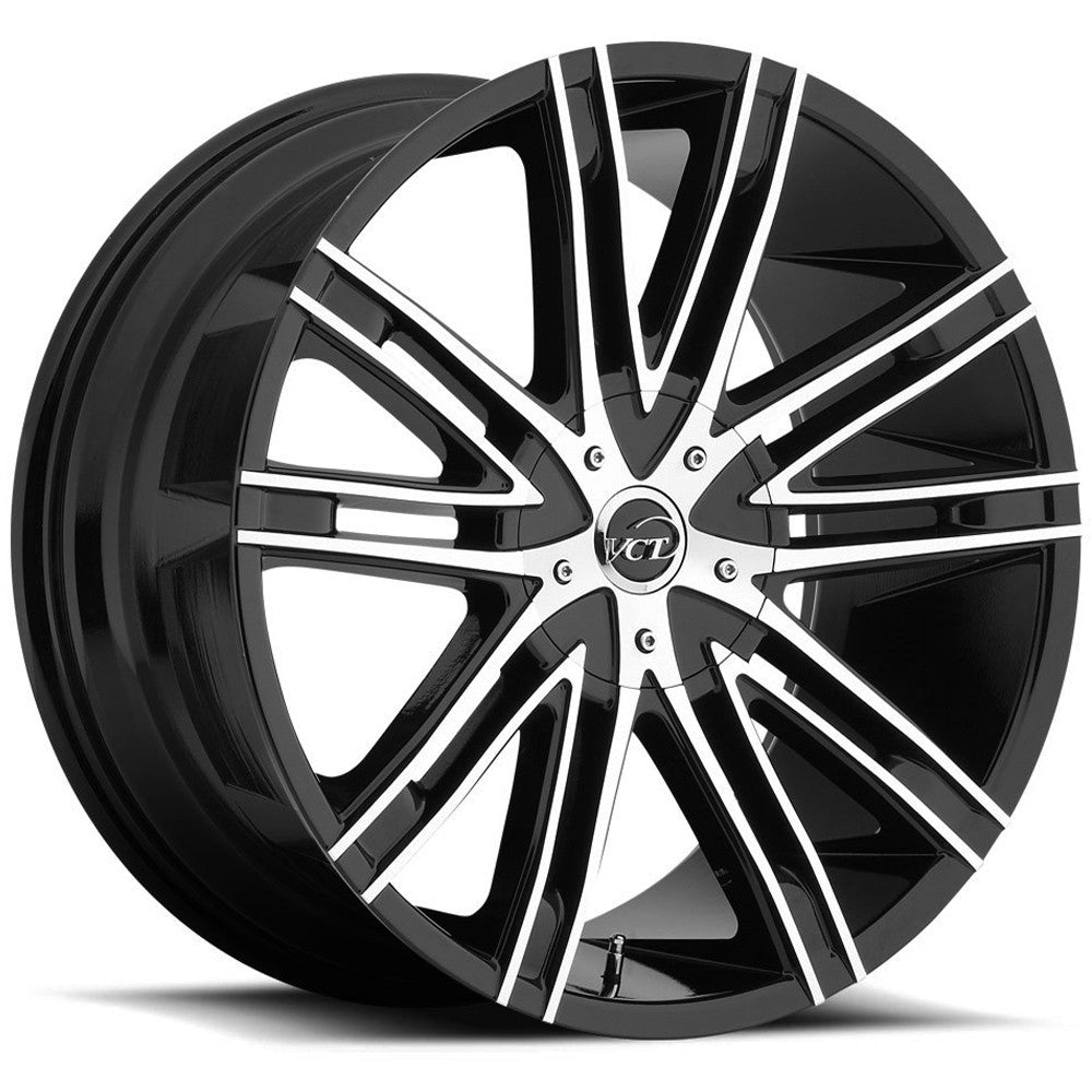 VCT V28 20x9 6x135/6x139.7 +30mm Black/Machined Wheel Rim 20" Inch V28-2091261351397+30BM