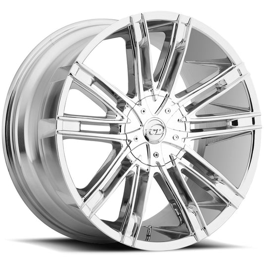 VCT V28 22x9.5 5x115/5x120 +15mm Chrome Wheel Rim 22" Inch V28-2295105115120+15