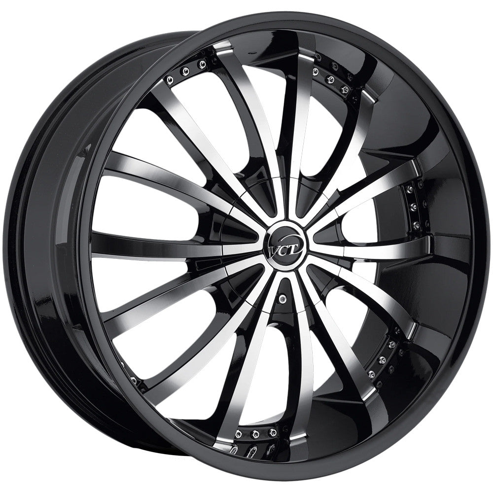 VCT V63 Mancini 20x9 6x139.7 +15mm Black/Machined Wheel Rim 20" Inch V63-20961397+15BM