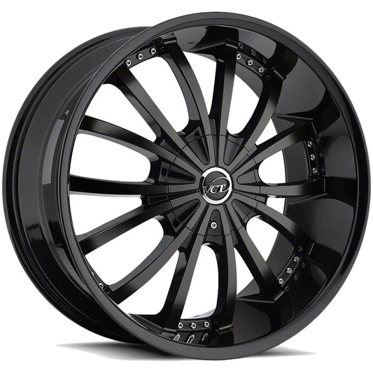 VCT V63 Mancini 22x8.5 5x114.3/5x120.7 +38mm Gloss Black Wheel Rim 22" Inch V63-2285105114312065+38GB