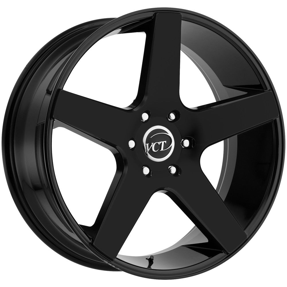 VCT V83 22x9 6x139.7 +30mm Gloss Black Wheel Rim 22" Inch V83-229639+30GB