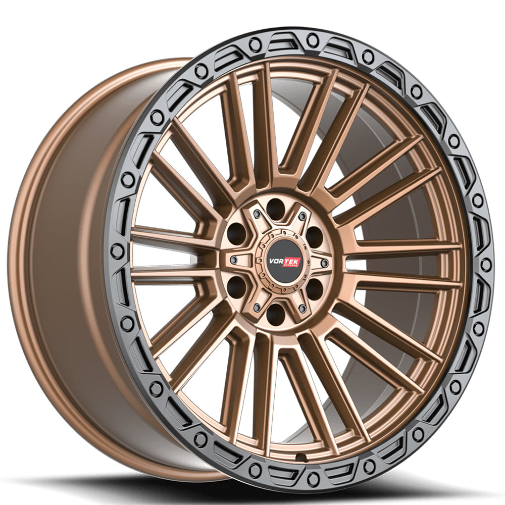 VORTEK VRT-604 18X9 -12 BLANK MATTE BRONZE WITH BLACK BEAD RING