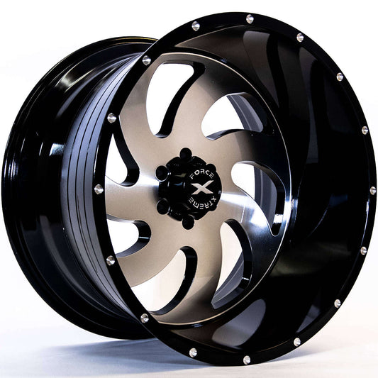 Xtreme Force XF-1 20x10 -19 5x139.7 (5x5.5) Black and Machine