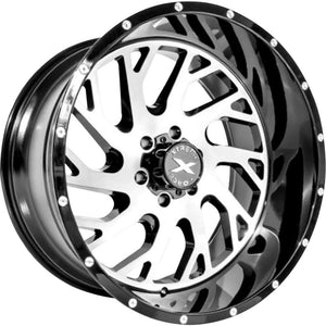 Xtreme Force XF-8 20x10 -19 6x139.7 (6x5.5) Black and Brushed