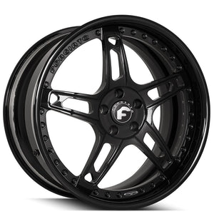 24" Staggered Forgiato Wheels Affilato Satin Black Forged Rims